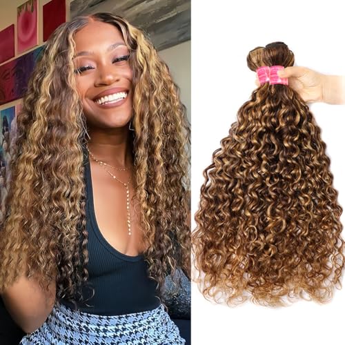 Borchan Highlight Bundles Human Hair Honey Blonde...
