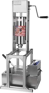 Komeryjna, ręczna maszyna do churros, hiszpańskie donuty z frytkownicą 6 l – 5 rodzajów form do przyrządzania churros Maker