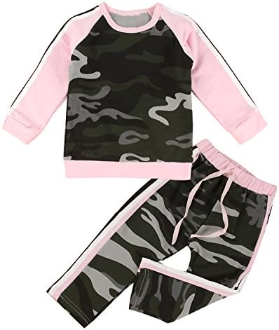 Camouflage Clothing Suit Child Toddler Kid Girl Tracksuit Sports Outfits 0-4T