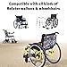 Wheelchair Backpack with Cup Holder,Large Storage Bag for Wheelchair & Rollator, Durable Wheelchair Bags to Hang on Back, Electric Wheelchair Accessories (Grasses)
