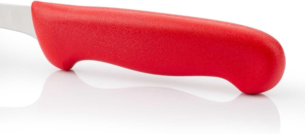 Arcos Boning Knife 6 Inch Nitrum Stainless Steel and 160 mm blade. Professional Butcher Knife to Slice Bones from Meat. Ergonomic Polypropylene Handle. Series 2900. Color Red.