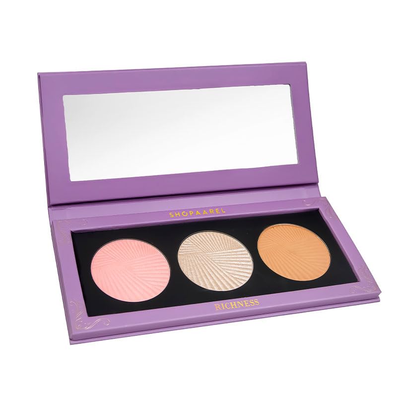 Richness 3C Palette Blusher Contour Highlighter-image-40