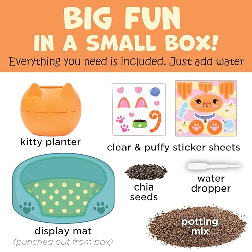Creativity for Kids Plant-A-Pet: Kitty - Arts and Crafts for Kids, Mini Gifts for Girls and Easter Basket Stuffers for Kids, Chia Seed Plant Pet (Ages 6+) - Image 4