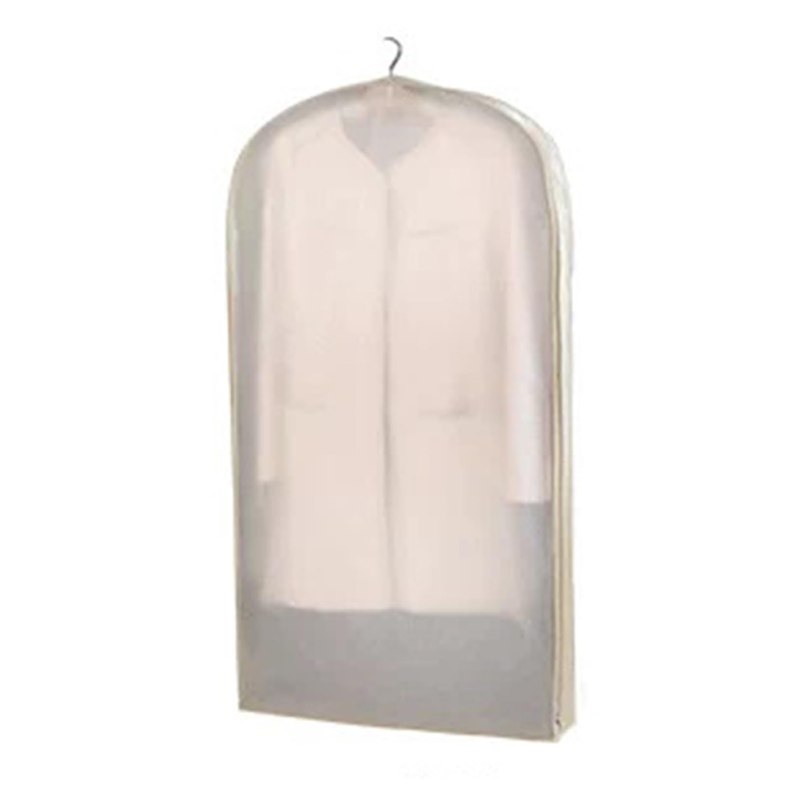 Wabmjgw Beige A 2 Pack Garment Bags For Hanging Clothes，Clothes Covers With Zip And 3.93 In Gussets,2 Styles Breathable/Enclosed Seal Washable Suit Cover Bag,Perfect For Suits, Coats(,60X130cm)