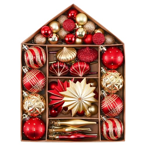 Valery Madelyn Weihnachtskugeln 70 Stück Kunststoff...