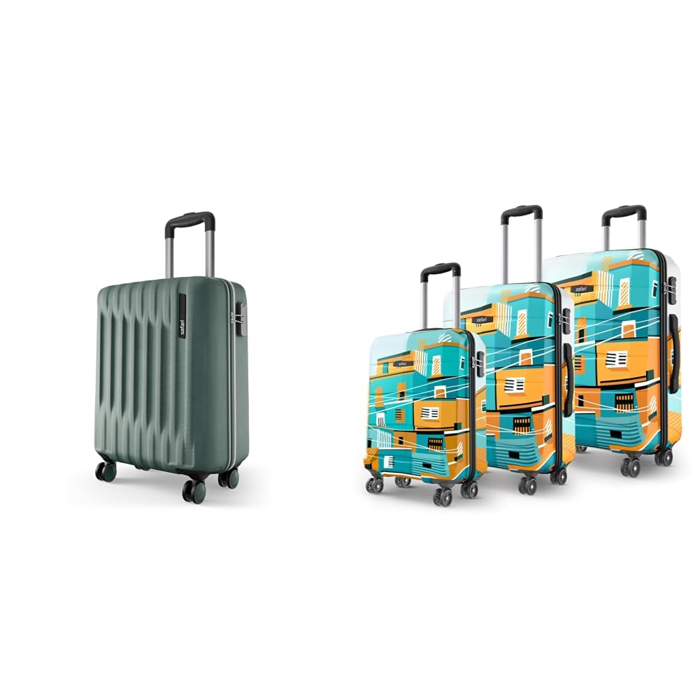 Ray Neo 8 Wheels 55cm Cabin Trolley Bag, Hard Case Polycarbonate, Carry On 360 Degree + Oasis 55, 65 & 77 Cms Polycarbonate Trolley Bag, Printed Cabin 8 Wheels Spinner Travelling Hard-image-38