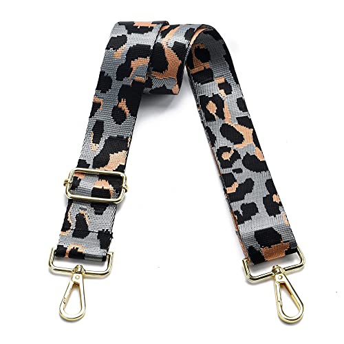 Image of Purse Strap Gold Hardware Replacement Crossbody Bag Strap, Wide Adjustable Shoulder Strap
