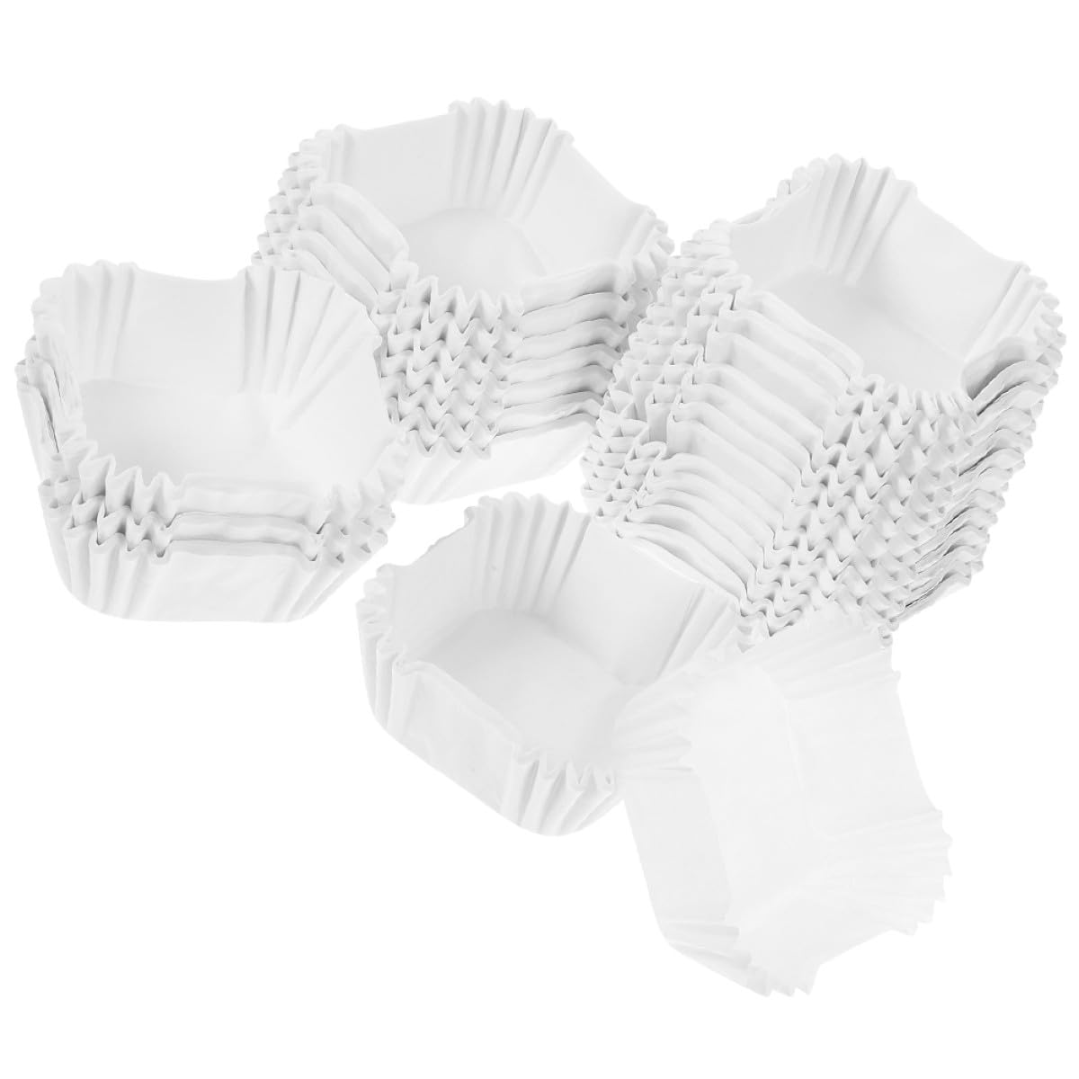 Moules à Muffins en Papier Blanc Carré, 2000 Pièces, Résistants la Décoloration, Pratiques Pâtisserie Cuisson en Boulangerie