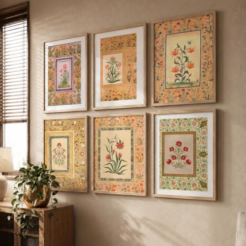 Image of kotart Premium Digital Madhubani Art Paintings with Frame for Home Decor - Painting Wall Decoration - Pack of 6 (14X20 Inch,)