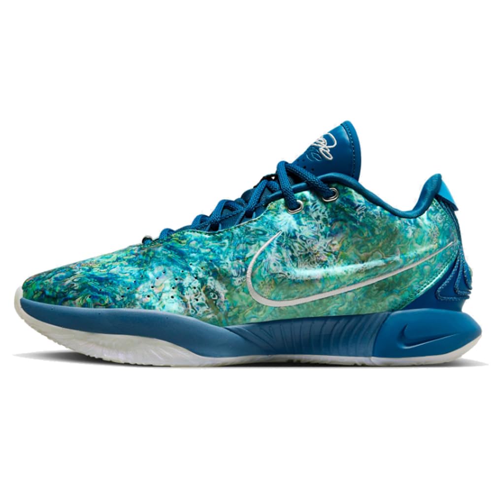NikeLebron XXI Men's Basketball Shoes (FN0708-400, Industrial Blue/Photon DUST/Emerald Rise/Metallic Silver)
