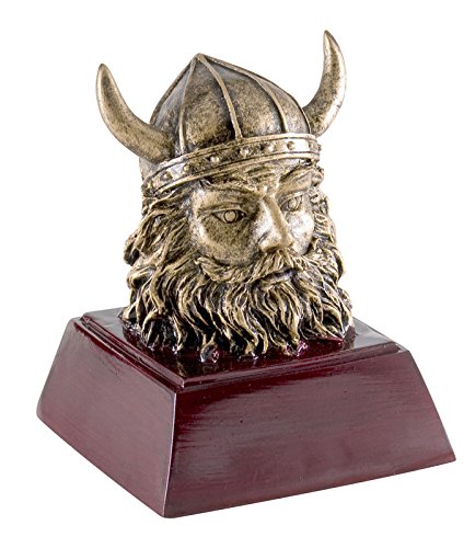 Decade Awards Viking Trophy - Custom Engraved Viking Mascot Award - Customize Now (4 Inch Tall)