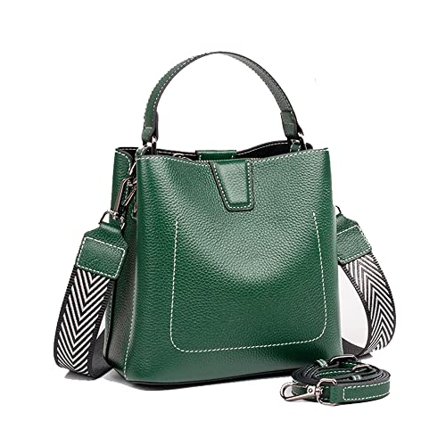ANNI RIEL Bolsa feminina de couro legítimo, bolsa tiracolo grande, bolsa de ombro, bolsa feminina, Verde