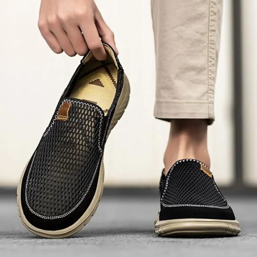 Slip-On Loafers, Suitable for Men's Summer Mesh Breathable Casual Shoes, Lightweight Walking Sneakers3