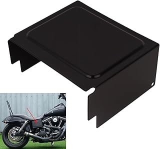 Black Battery Cover Fits for Harley Davidson 1997-2005 DYNA Super Glide Wide Low Rider Convertible Sport 1997-2003 Sportster XL1200 Sport XL 1200 Custom 883 Hugger XL883 66718-01