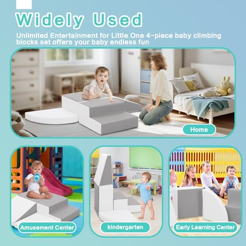 Image of TODIBY Foam Blocks Climbing for Kids: Toddler Toys for Indoor and Outdoor Fun - Soft PU Leather Play Structure for Crawling and Sliding - Ideal for Playhouse and Play Gym Activities
