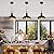 LWWHQ Black Pendant Lights Kitchen Island 3 Pack, 11.41" Kitchen Pendant Lighting, Farmhouse Pendant Light, Industrial Pendant Light, Island Lights for Kitchen Dining Room Bedroom