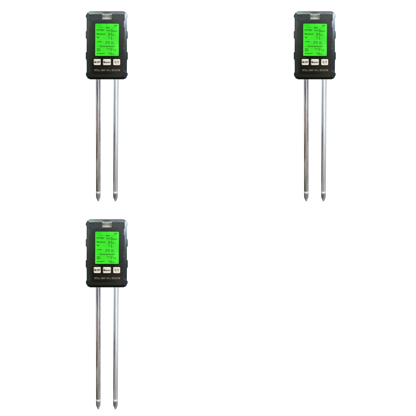 Jnchdghwa As Shown 3X 6 In 1 Multifunctional Soil Tester Soil Fertility Ph Temperature Humidity Sunlight Air Moisture Detector