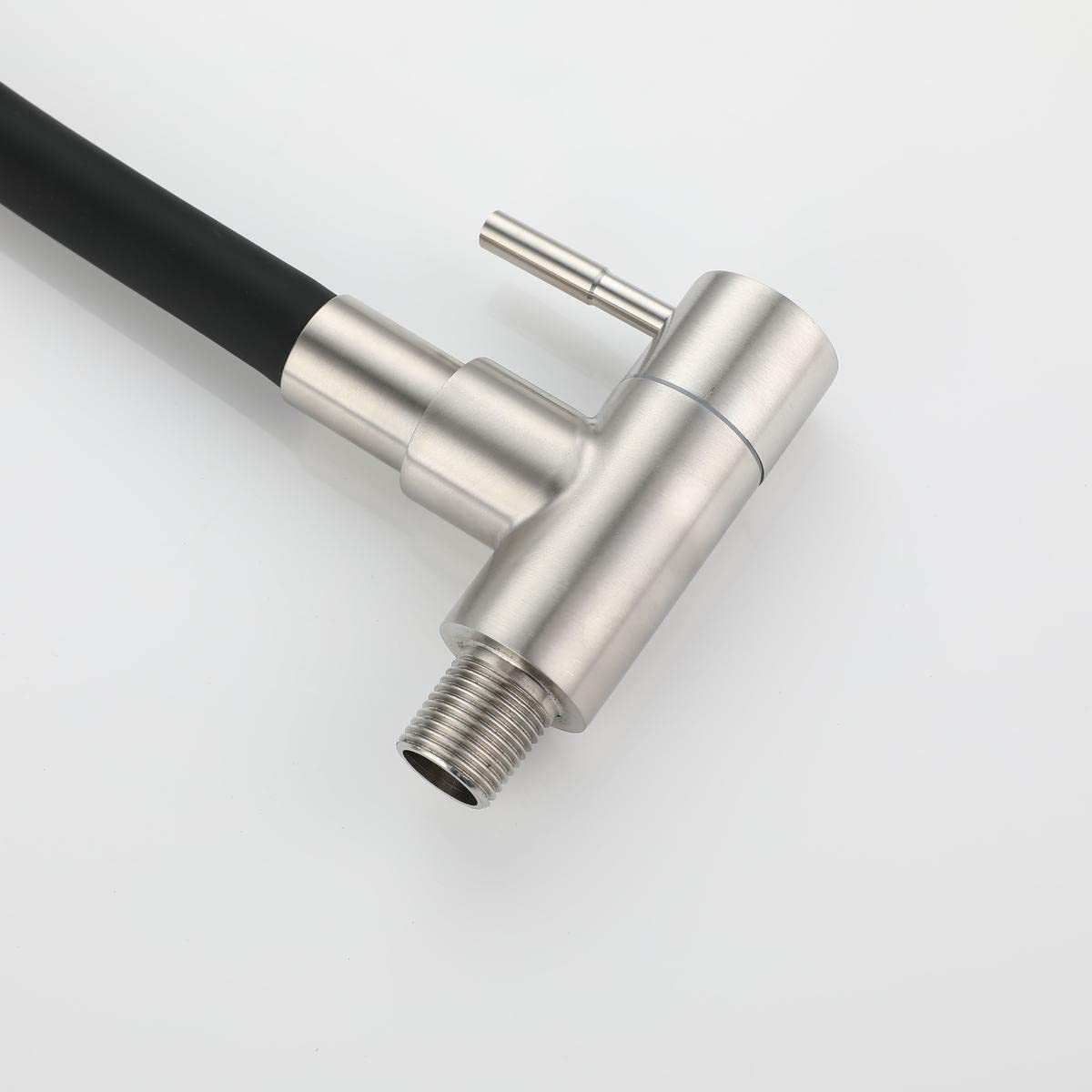 HomeLava Grifo de Cocina de Pared Grifo de Montaje en Pared Tubo de Silicona Flexible Giratorio a 360 ​​° Agua Fría