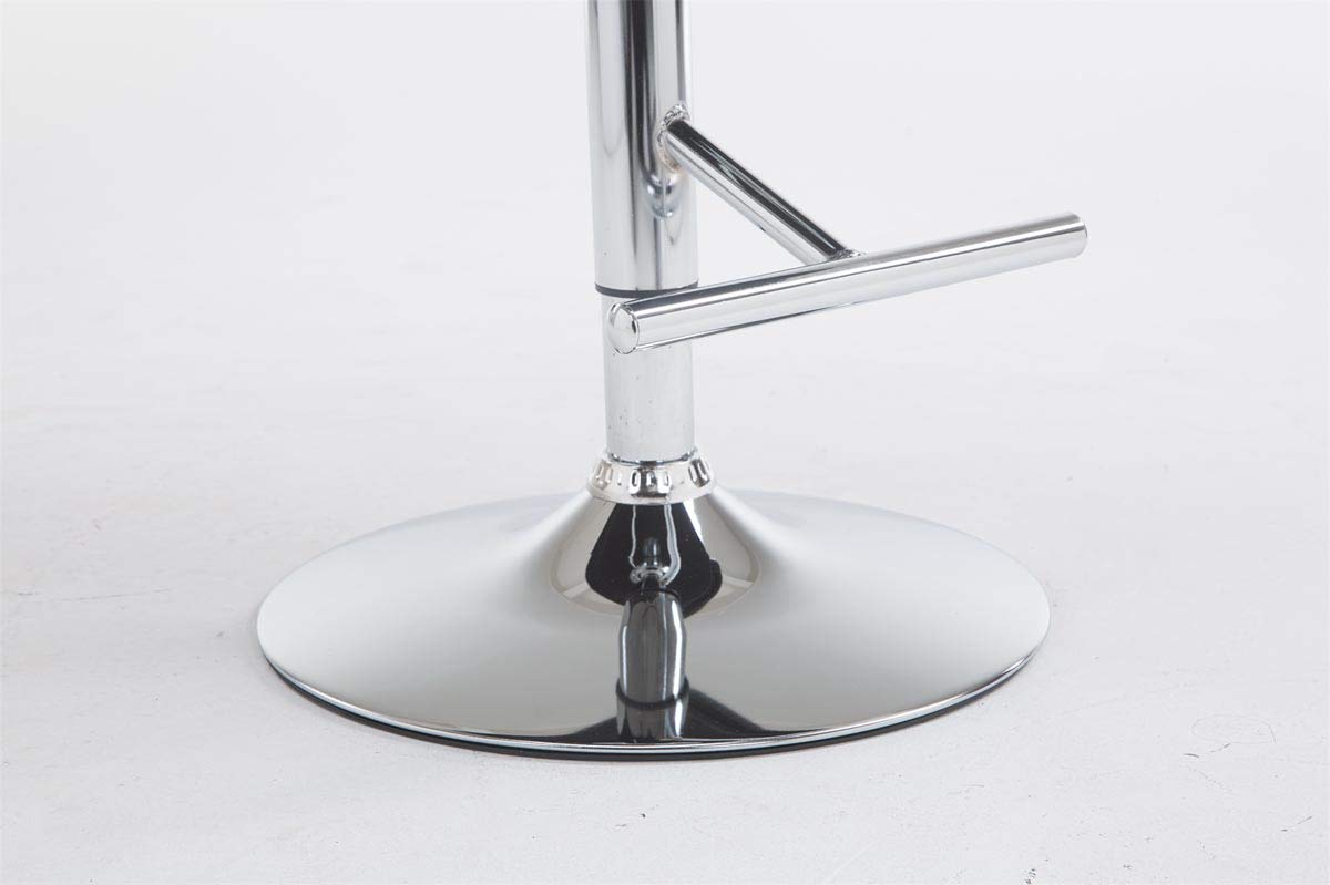 CLP Barhocker Los Angeles - Höhenverstellbar Mit Lehne In Grün/Chrom