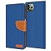 Produktbild Conie iPhone 11 Pro Max Hülle für iPhone 11 Pro Max Tasche, Textil Denim Jeans Look Booklet Cover Handytasche Klapphülle Etui mit Kartenfächer, Blau