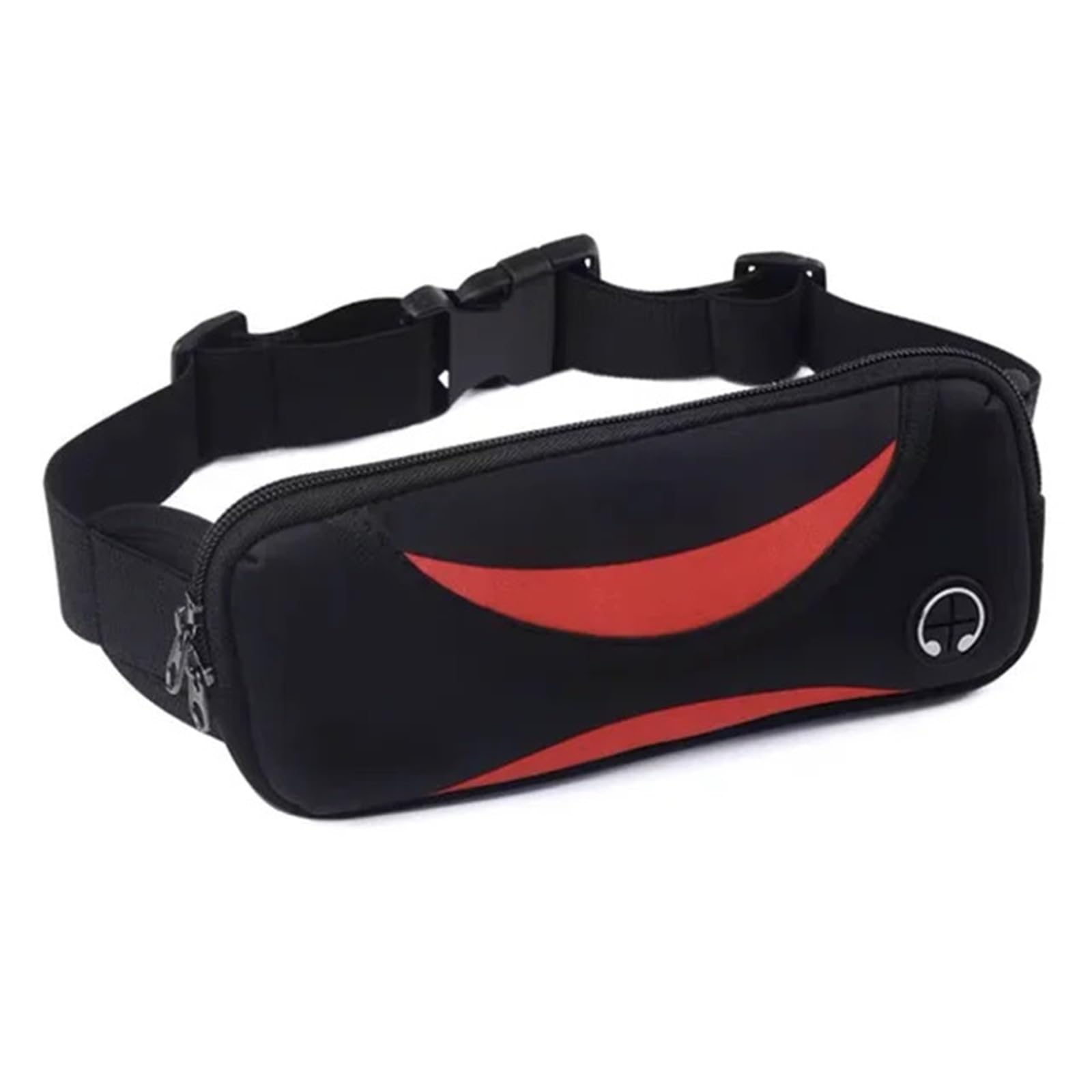 Riñonera for Correr Impermeable Unisex, riñonera Deportiva, Bolsa con Soporte teléfono móvil, Gimnasio y Fitness para Trotar(Red)
