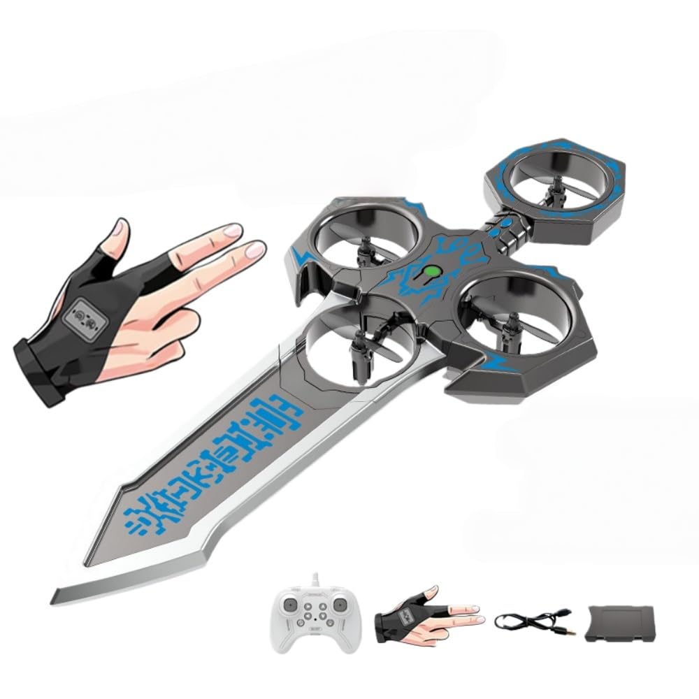 Amazon.co.jp: JoFistジェスチャー制御ドローン リモコンで飛ぶ剣 光る