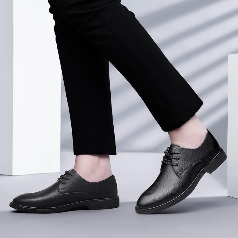Men's Classic Lace Up Formal Tuxedo Derby Shoes Business Office Wedding Formal Modern Oxfords Comfortable Pointed Toe Lace Up Loafers2
