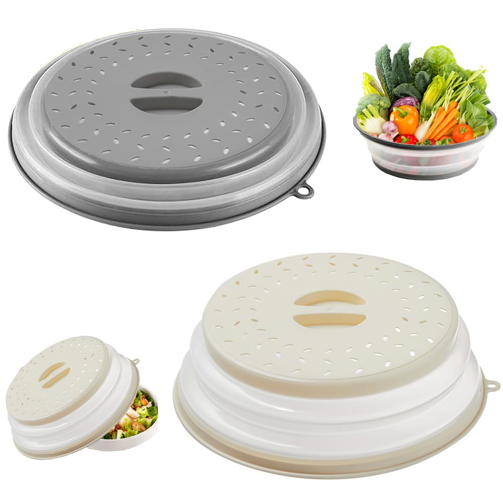 2 Coperchi Microonde Pieghevoli - Antischizzi E Multiuso - Foto 5