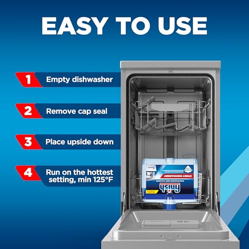 Image of Finish Dishwasher Cleaner Liquid, Deep Cleans Hidden Grease & Limescale, Fights Odors & Maintains Performance, 3 Month Supply, 8.45oz, 1 Bottle