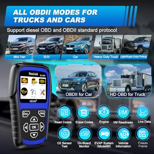 Nexas LUM*NX-NL102P+FBA Nl102 Plus Full Systems Heavy Duty Truck Scan Tool Force Dpf Regen Tool Hdobd/Eobd Diagnostic Scanner thumb #5