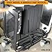 SUNPIE Upgraded Sliding Hard Top Carrier Freedom Panel Storage Rack Compatible with Jeep Wrangler 1987-2025 YJ TJ JK JKU JL JLU 2 Doors 4 Doors Movable Cart with Suction Cup to Secure Rear Window
