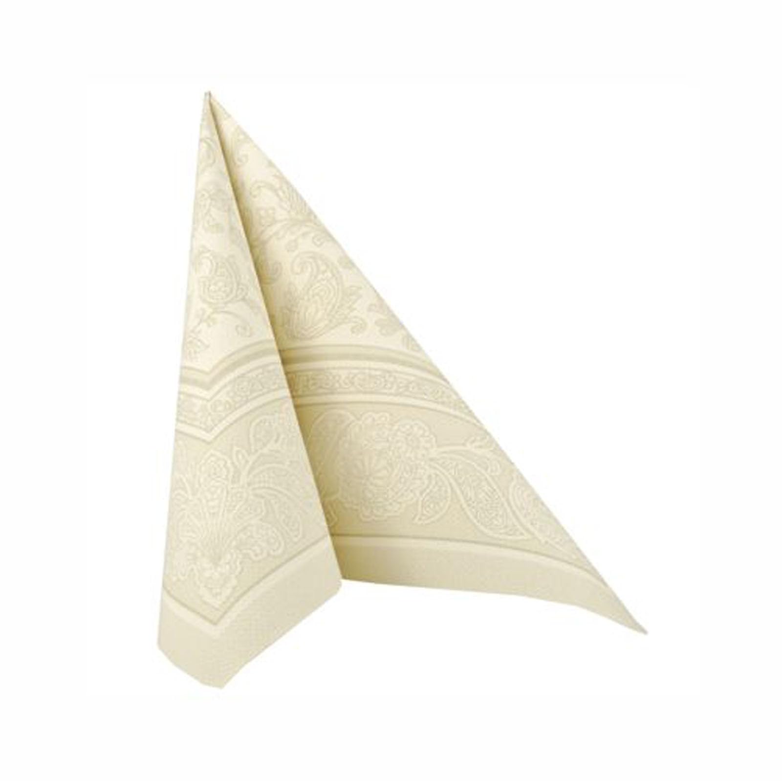 PAPSTAR 250 Premium Servietten ROYAL Collection 1/4-Falz 40 cm x 40 cm Champagner Ornaments hochwertig