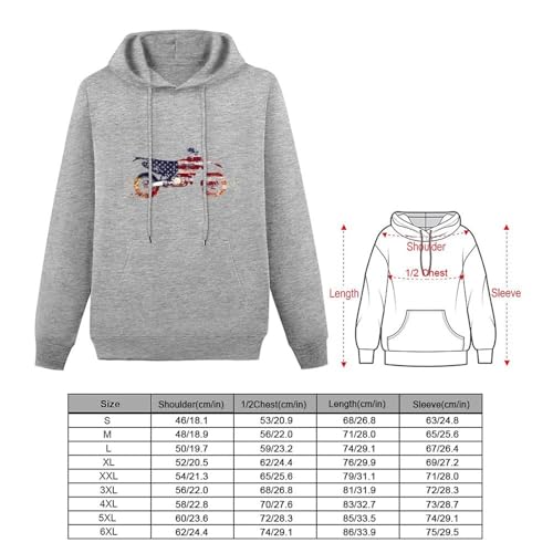 Motocross Dirt Bike Unisex Casual Hoodies Long Sleeve Lightweight Pullover Tops Loose Sweatshirt with Pocket2