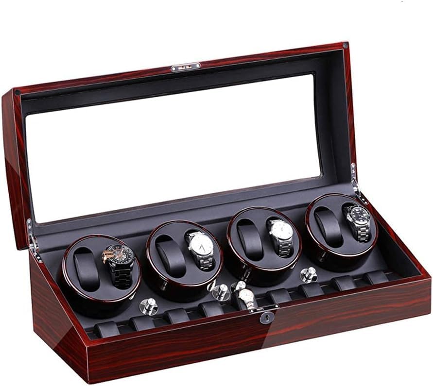 FENOKD Watch Automatic Watch Winder Case 5 Rotation Models with 8 Watch Winder Positions and 9 Display Storage Spaces for Men and Women Watches