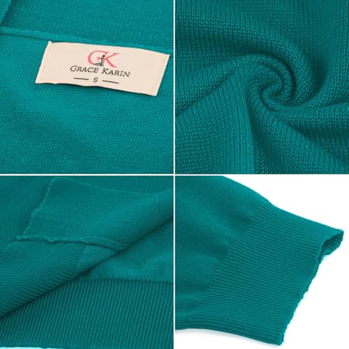 Image of GRACE KARIN Women Cardigan Sweaters Lightweight Knit Cropped Cardigans Trendy 3 /4 Sleeve Shrug Bolero S-3XL
