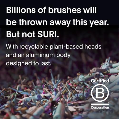 SURI Sonic Elektrische Zahnbürste, 40+ Tage Akku, Großbritanniens Nr. 1, nachhaltige elektrische Zahnbürste für Erwachsene, Reisezahnbürste, Schallzahnbürsten, Rosa – Bild 8