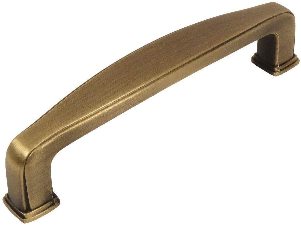 Cosme 4390bab moderno cepillado latón antiguo armario Hardware mango tirador – 3 – 1/2 pulgadas (mm) agujero centros – 25 unidades