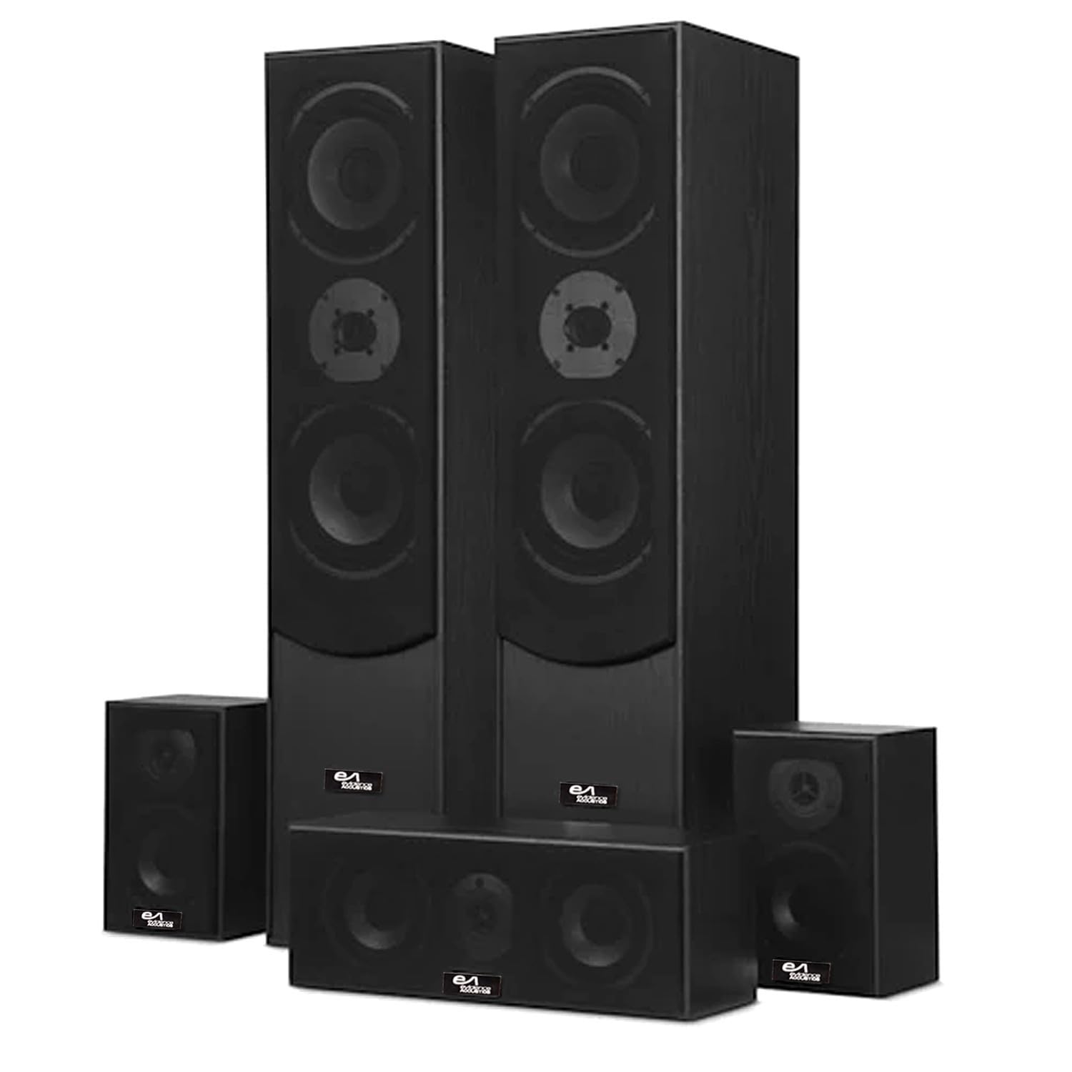 Evidence Acoustics EA850-BK - Set di 5 altoparlanti da 850 W, bassi reflex