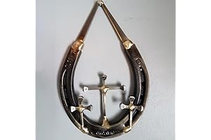 Horseshoe Nail Cross Wall Decor: A Rustic Charm for Your Abode