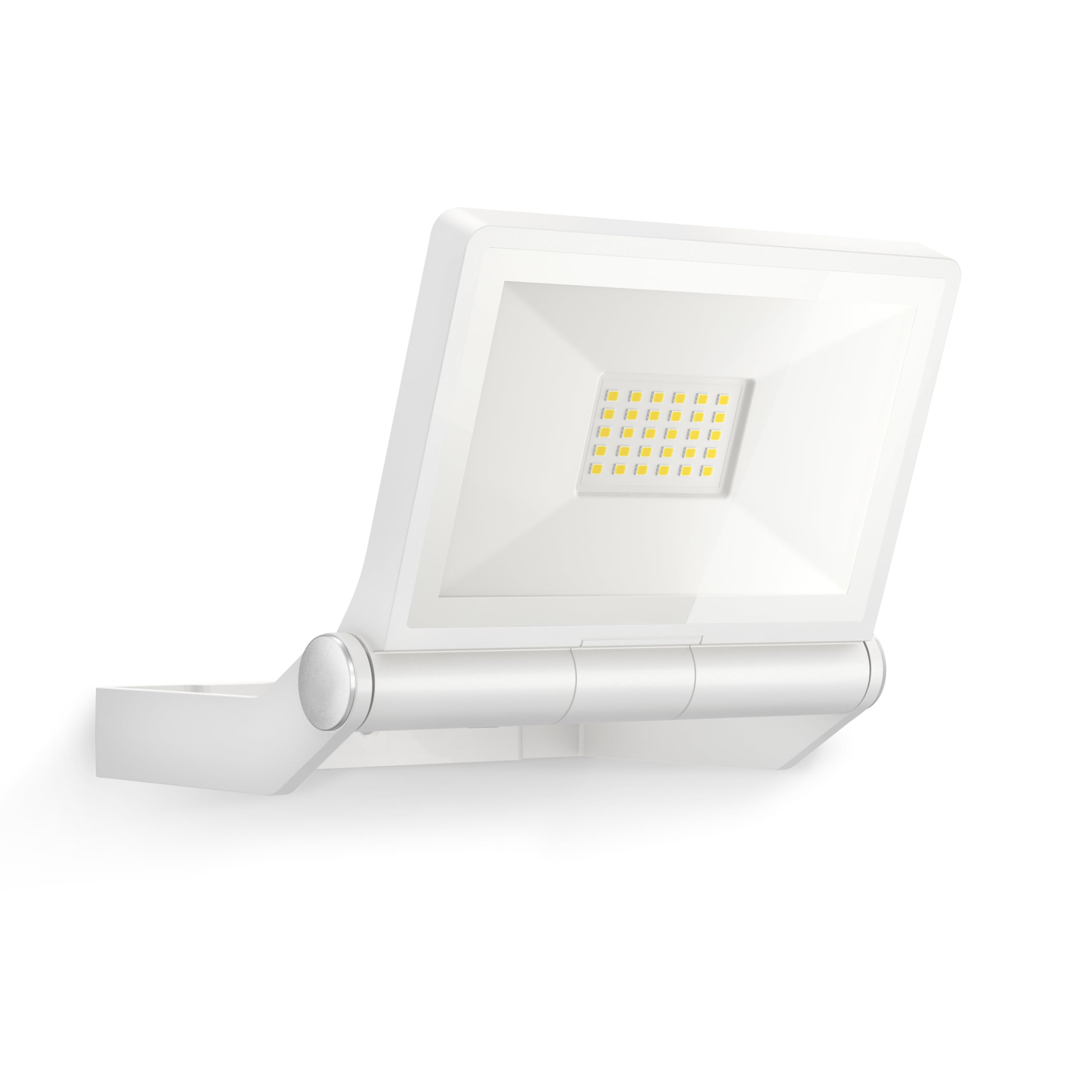 Steinel White Led Outdoor Floodlight Xled One 17.8 W Security Light, 2050 Lm, For Driveway, Yard And Garden