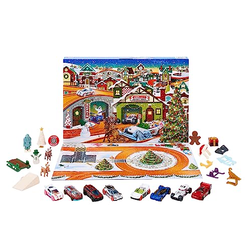 Hot Wheels Adventskalender 2023-8 Autos und 16 winterliche...