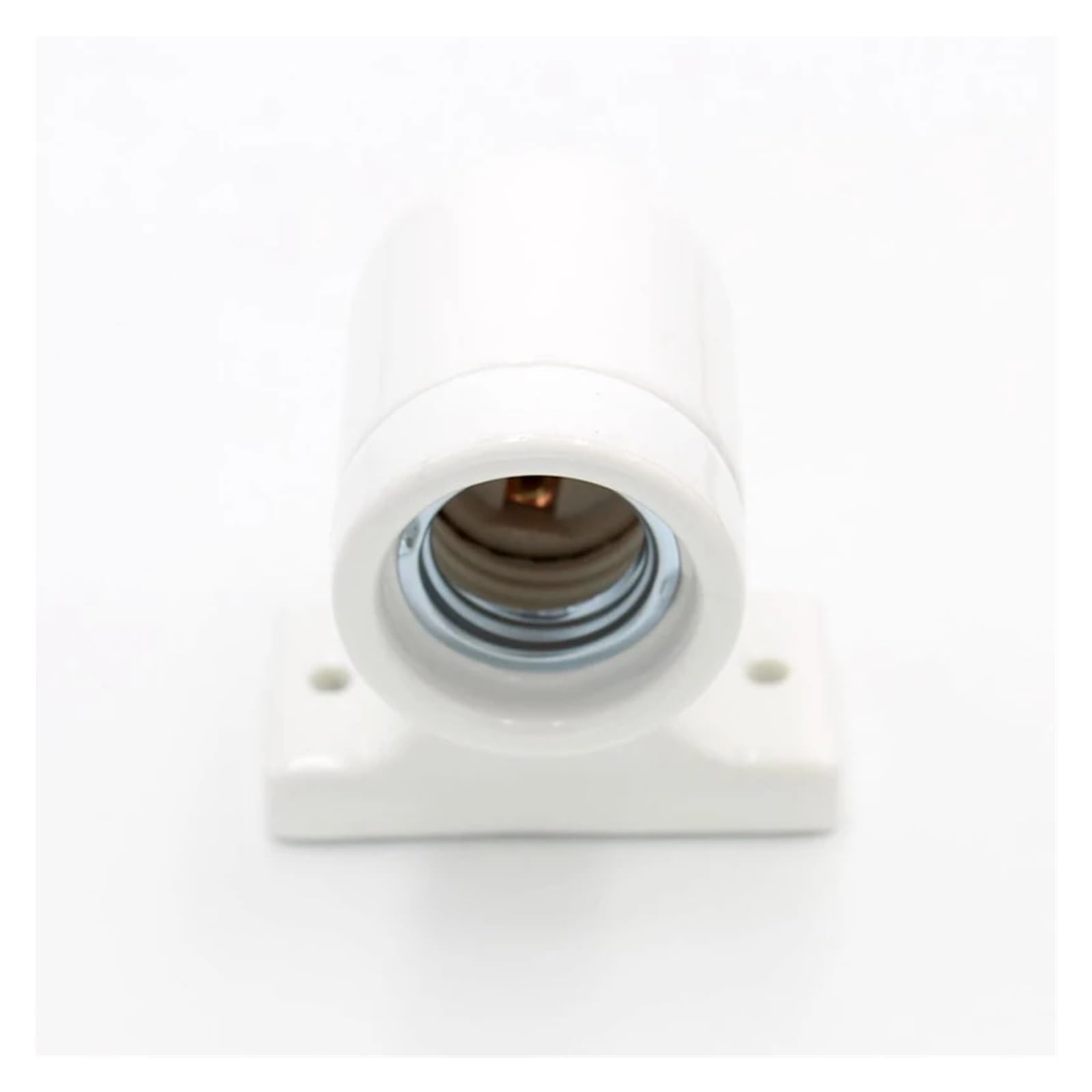 Douille de lampe en céramique, porte-ampoule à vis, raccords E27 for applique murale extérieure cuicui (Size : 2 PIeces, Color : Bianco)