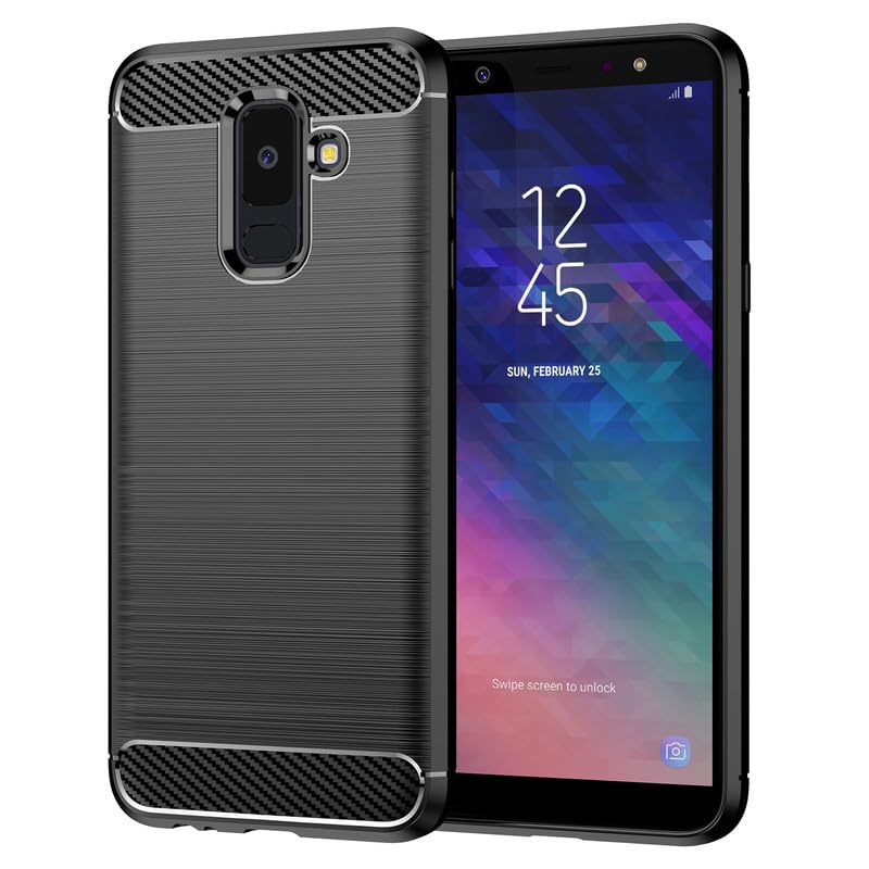 Image of Hybrid Carbon Fiber Back Case for Samsung Galaxy A6 Plus (Black)