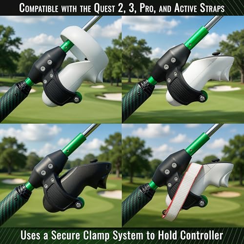 Image of DeadEyeVR - DriVR Elite Chrome - Golf Club for Quest - Realistic VR Golf Simulator Handle - Weighted VR Golf Club Grip for Enhanced Play