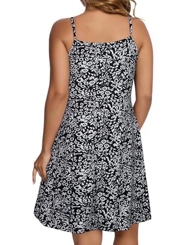 Image of JOELLYUS Womens Spaghetti Strap Dress Summer Dresses Beach Cover Ups Casual Sundresses with Pockets 2026