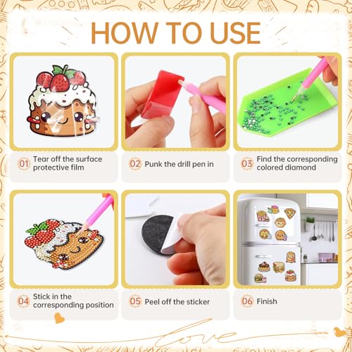 Imanes Decorativos para Refrigerador 12 pcs DIY miniatura 3