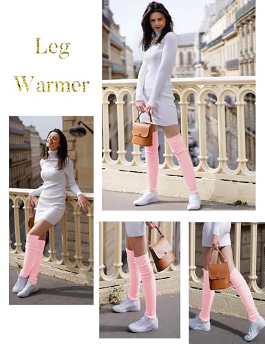 Image of v28 Women's Neon Knit Leg Warmer for 80s Party Dance Sports Yoga