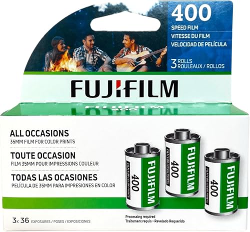 Pelicula Fujifilm Fujicolor 400 ISO de 35 mm para cámaras instantáneas, negativa a color, 36 exposiciones por rollo (4 paquetes de 3 rollos, 12 rollos) miniatura 6