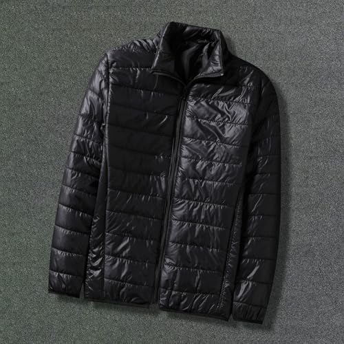 Dgoopd Packable Puffer Jacket Men Lightweight down Jacket Stand Collar Quilted Jacket Full Zip Winter Jacket Thermal Wear2