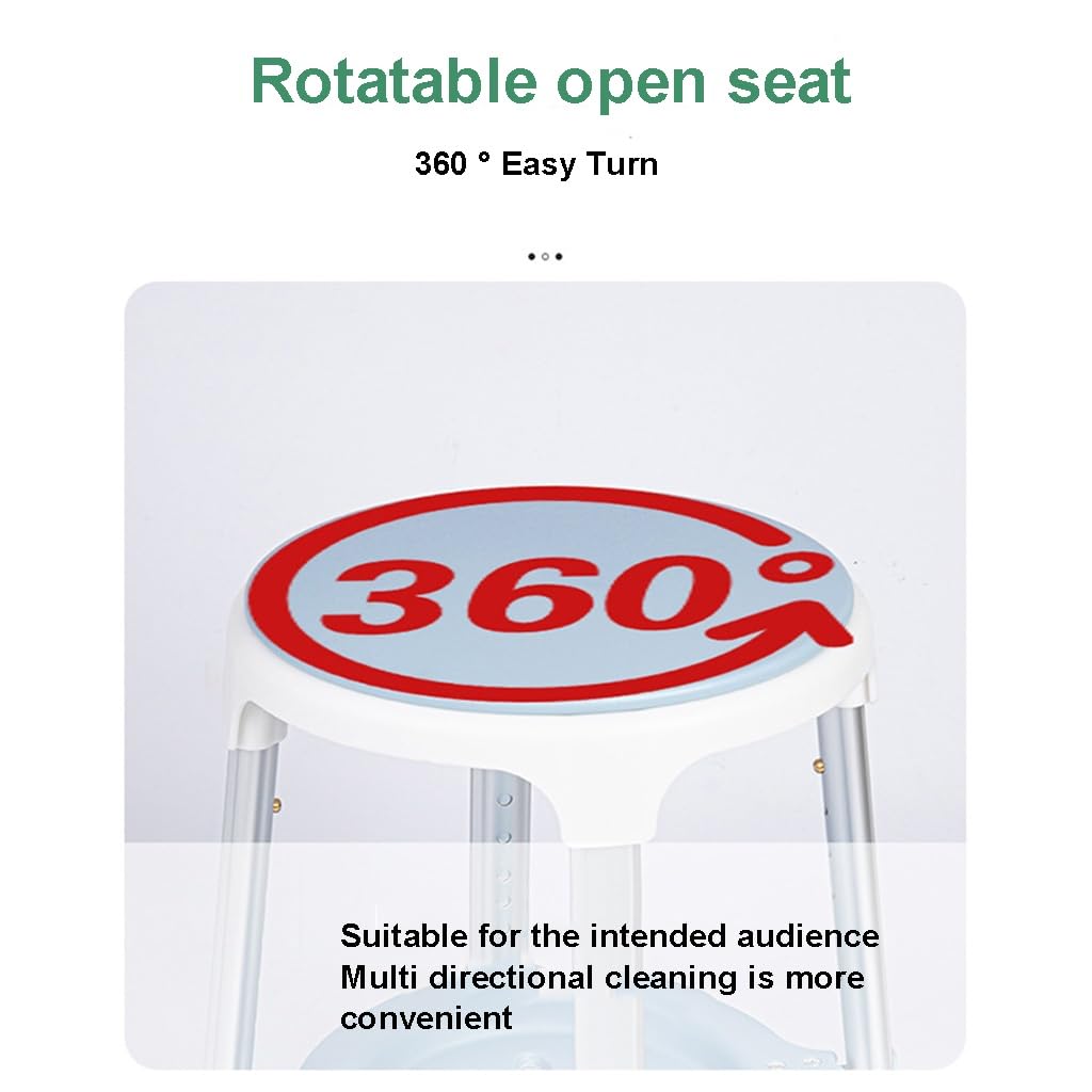 Silla de ducha resistente for ducha interior, taburetes de ducha giratorios de 360° de 396 libras, silla de bañera ajustable y banco de asiento de bañera con bandeja de almacenamiento for personas may